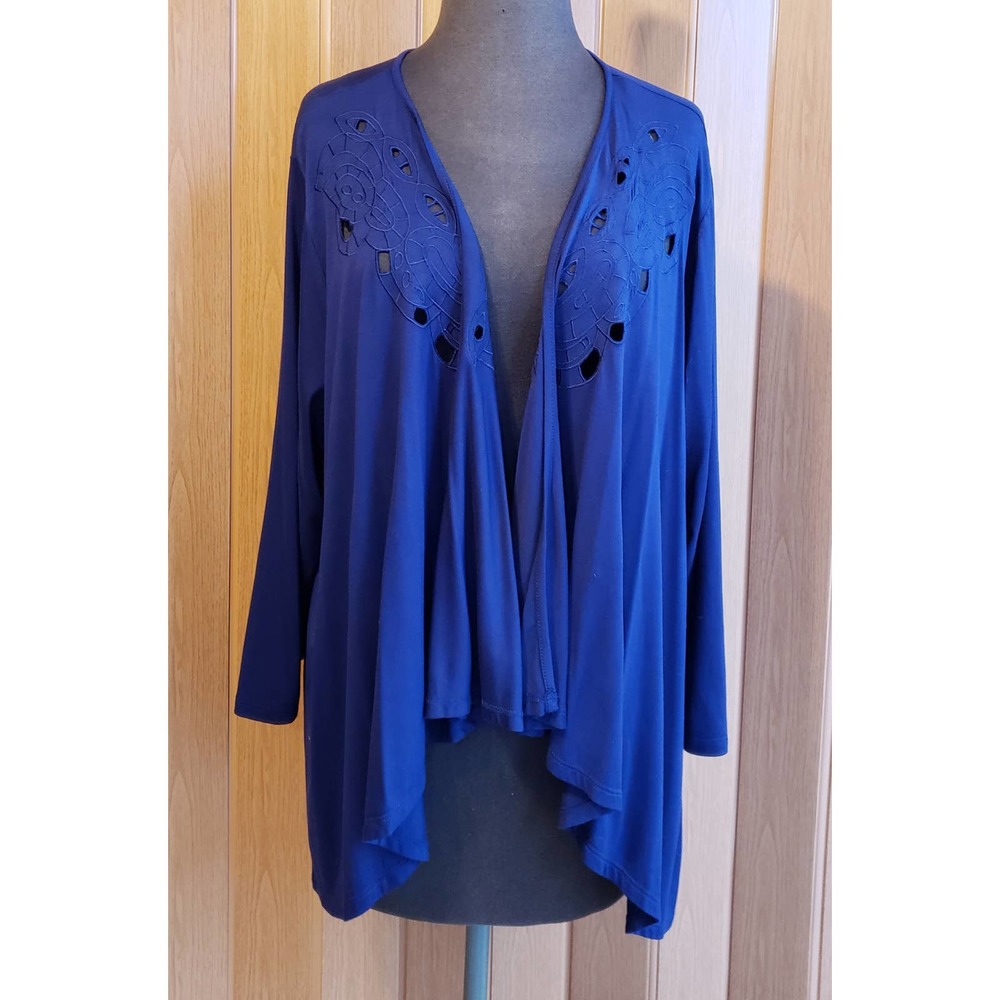 Cable & Gauge size 1XL light weight  blue cardigan